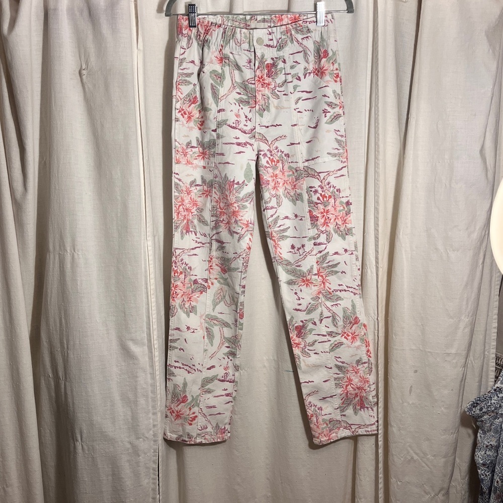 Mother Denim The Springy Ankle High Rise Jeans Aloha Print